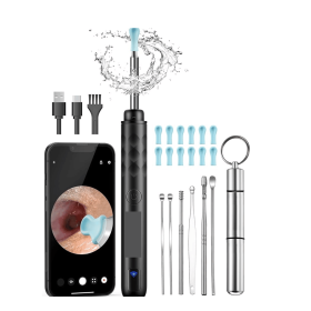Ear Wax Removal Tool Camera, Ear Cleaner with Camera, Ear Scope, Earwax Removal Kit with Otoscope, Ear Canel Cleaning 6 LED Lights 12 Ear Pickers