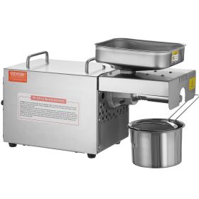 VEVOR Electric Oil Press Machine, 700W Stainless Steel Oil Extractor Machine, 140°C / 284°F Constant Temperature