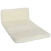 HOMCOM Bean Bag Floor Sofa Bed, Contemporary Plush Wide Folding Floor Mattress, Foam Filling Wall Couch Sleeper, Cream White