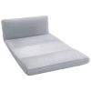 HOMCOM Bean Bag Floor Sofa Bed, Contemporary Plush Wide Folding Floor Mattress, Foam Filling Wall Couch Sleeper, Light Gray