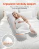 Pregnancy Pillow, U-Shaped Full Body Maternity Pillow for Pregnant Women, Soft and Breathable Pregnant Support Pillows with Removable & Washable Cover