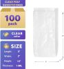 Pack of 100 Clear Gusseted Poly Bags 5 x 2 x 12 Clear Polyethylene Bags 5x2x12 Expandable Side Gusset Bags Open Thickness 1 Mil Ended Bags for Food Se