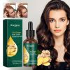 Hoegoa Old Ginger Hair Care Essence Oil, Moisturize Hair Roots Frizzy Knot Supple Strong Thick Hair