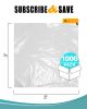 Pack of 1000 Flat Poly Bags 3 x 3. Clear Polyethylene Bags 3x3. Thickness 1.25 mil. Open Top Plastic Bags for Storing and Transporting. Ideal for Indu