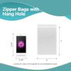 Pack of 1000 Polypropylene Bags With Hang Hole, 5 x 7. Clear Plastic bags 5x7, Zipper Bags 2 mil. Polypropylene Seal top storage bags for industrial
