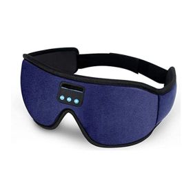 Mask For Sleep Headphones Bluetooth 3D Eye Mask Music Play Sleeping Headphones with Built-in HD Speaker (Color: Blue)