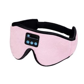 Mask For Sleep Headphones Bluetooth 3D Eye Mask Music Play Sleeping Headphones with Built-in HD Speaker (Color: Pink)