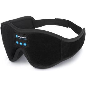 Mask For Sleep Headphones Bluetooth 3D Eye Mask Music Play Sleeping Headphones with Built-in HD Speaker (Color: Black)
