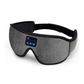 Mask For Sleep Headphones Bluetooth 3D Eye Mask Music Play Sleeping Headphones with Built-in HD Speaker (Color: GRAY)