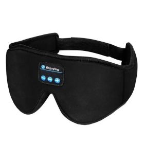 3D Eye Mask Bluetooth Music Play Sleeping Headphones with Built-in HD Speaker Mask For Sleep Headphones Wireless Air Travel 5.0 (Color: Black With Bluetooth)