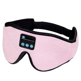 3D Eye Mask Bluetooth Music Play Sleeping Headphones with Built-in HD Speaker Mask For Sleep Headphones Wireless Air Travel 5.0 (Color: Pink With Bluetooth)