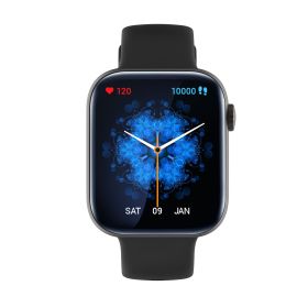 P45 smart watch new Bluetooth call heart rate and blood pressure monitoring sports mode (colour: black)