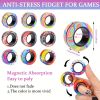 3pcs, Cool Puzzle Camouflage Ring Decompression, Small Toys, Magnetic Hand Ring, Stress Relief Toys, Fingertip Rotation Gyro, Creative Small Gift