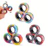 3pcs, Cool Puzzle Camouflage Ring Decompression, Small Toys, Magnetic Hand Ring, Stress Relief Toys, Fingertip Rotation Gyro, Creative Small Gift